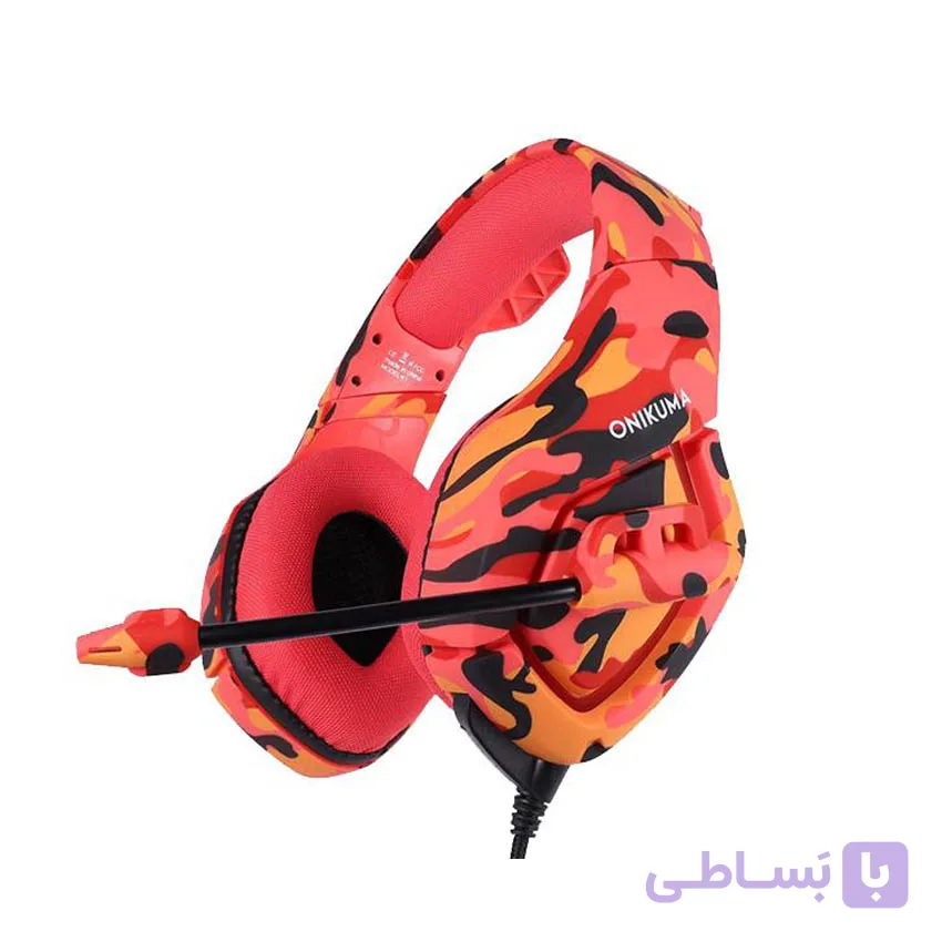 هدفون مخصوص بازی اونیکوما Onikuma K1B قرمز ارتشی