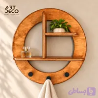 شلف دیواری دایره چوبی مدل LONA