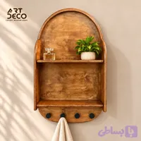 شلف دیواری بیضی چوبی مدل ARCA