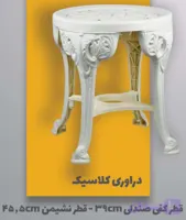 صندلی دراوری پلاستیکی فقط رنگ کرمی
