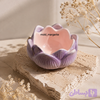 قالب سیلیکونی جاشمعی طرح لاله (لوتوس)