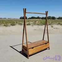 رگال لباس چوبی کشودار مدل سرخپوستی
