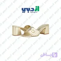صندل زنانه پاشنه دار GUESS مدل Gallai رنگ طلایی
