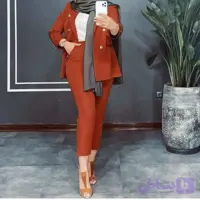 کت و شلوار زنانه مجلسی زیبا 0007 کالکشن شیک پوشان