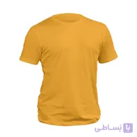 تیشرت پنبه‌ای زرد بیسیک