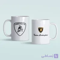 لیوان سرامیکی داخل سفید لامبورگینی