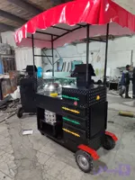 دستگاه بلال تنوری ۴کشو چسبیده به ذرت مکزیکی فلزی همراه چتر ال ای دی خور