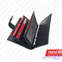 جاکارتی چرم دکمه دار مشکی