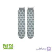 جوراب ساقدار صاف حوله ای طوسی