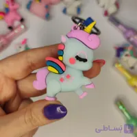 جاکلیدی سیلیکونی طرح یونیکورن تک شاخ آبی