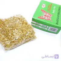 سنجاق قفلی ریز طلایی و مشکی سایز 000 طول 18mm بسته 1728 عددی