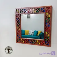 قاب آینه گره چینی مربع به همراه کنسول