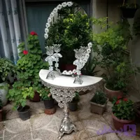اینه و شمعدان عروس ، آیینه مدل گل برگی روکش نقره