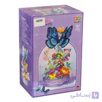 لگو گل با پروانه مدل Fortune Butterfly کد 663502، باتری خور همراه با نور و بال زدن پروانه