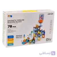 ساختنی مگنتی تایل مغناطیسی مدل Magnetic کد 9970، تعداد 78 قطعه، 29 قطعه تایل مگنتی، 49 قطعه اتصالات و سایر