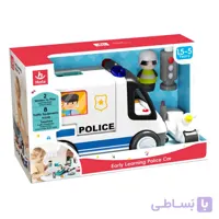 اسباب بازی ماشین پلیس موزیکال برند هولا مدل Police Car کد HE9985، دارای مد اموزشی و راه رو چراغدار و صدادار، پلاستیک درجه یک و آنتی باکتریال