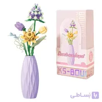 لگو گل لاله با گلدان مدل Bouquet کد 2355، تعداد حدودا 290 قطعه