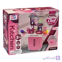اسباب بازی آشپزخانه کودک مدل چمدانی برند Xiong Cheng کد 008301