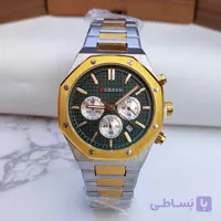 ساعت اکسل مردانه سه موتور طلایی نقره ای