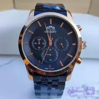 ساعت اورینت سه موتور مردانه مشکی رزگلد فول تایم