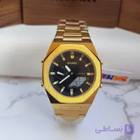 ساعت مردانه اسکیمی دیجیتالی عقربه ای طلایی اتومات