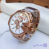 ساعت مردانه رزگلد دیزل شاخ دار طرح سه موتور