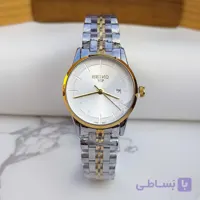 ساعت سیکو زنانه بند استیل نقره ای طلایی