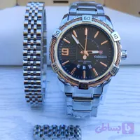 ست مردانه نقره ای (ساعت کاسیو ادیفایس + ست رولکس)