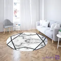 فرشینه گِرد هال و پذیرایی کد C42 رویه مخمل درجه یک استپ دار بدون سُر
