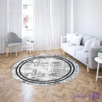 فرشینه گِرد هال و پذیرایی کد C45 رویه مخمل درجه یک استپ دار بدون سُر