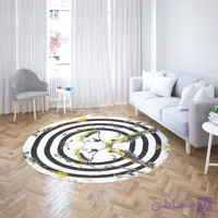 فرشینه گِرد هال و پذیرایی کد C49 رویه مخمل درجه یک استپ دار بدون سُر
