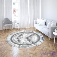 فرشینه گِرد هال و پذیرایی کد C41 رویه مخمل درجه یک استپ دار بدون سُر