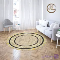 فرشینه گِرد هال و پذیرایی کد C52 رویه مخمل درجه یک استپ دار بدون سُر
