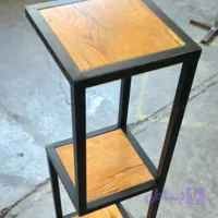 شلف ایستاده سه بعدی چوب فلز مدل گلشن