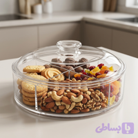بیسکویت خوری گرد 4 خانه اکرولیک کد 1285