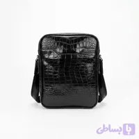 کیف دوشی چرم طبیعی طرح کروکودیل براق مدل C3060