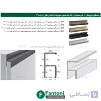 دستگیره پروفیلی H فرم سرامیکی نانو ضدخش سوپر مات آنودایز طول 3000mm فانتونی L241 تا L244