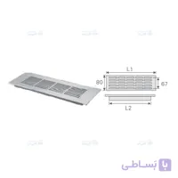 دریچه هوا آلومینیومی طول 600mm عرض 80mm فانتونی M171