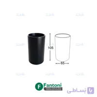 جای مسواک گرد روی صفحه رنگ مشکی مات سری M فانتونی S202