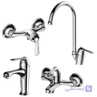 ست کامل شیرآلات کاویان مدل میشکا کروم