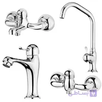 ست کامل شیرآلات کاویان مدل تیدا کروم