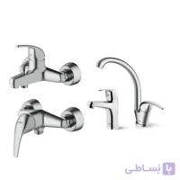 ست کامل شیرآلات شودر مدل اطلس کروم