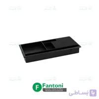 قاب داکت پلاستیکی رومیزی با جای قلم و خودکار بدون سوکت مشکی فانتونی T348