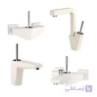 ست کامل شیرآلات شودر مدل تیفانی شیری طلا