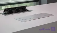 پریز برق مستطیلی دکمه تاچ مکانیکی مشکی فانتونی N333