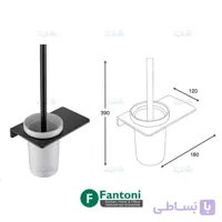 هولدر برس توالت پیچی سرامیکی سری F فانتونی S057