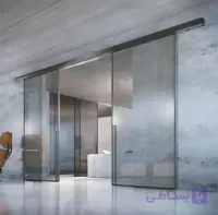 مکانیزم وال هنگ 5400mm دو درب پروفیل آلومینیومی ساختمانی متقارن برقی سینکرونایز با عرض هر درب 1350mm فانتونی K093