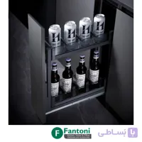 سوپر جا بطری زیر صفحه استیل و شیشه دو طبقه ریل از کف فانتونی F241 تا F343