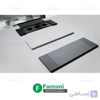 پریز برق مدل آمریکن با درب فلپ رنگ مشکی فانتونی N402