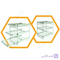 سبد سه طبقه همه کاره شاسی ثابت اوستا